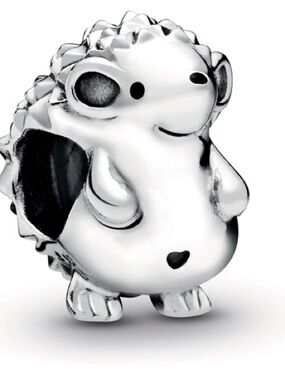 Pandora Silver Hedgehog Charm with Heart Accent